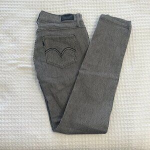 Levi's 524 Skinny Sz 9 Black Striped